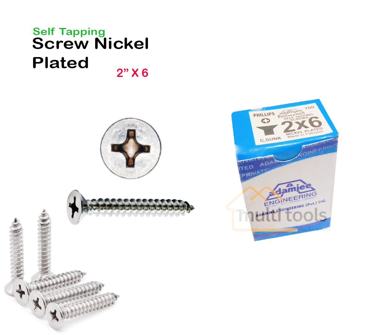 Self Tapping Screw Nickel Plated 2 x 6(Philip)